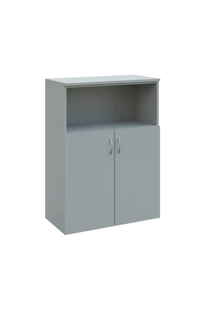 N 3 - 8DN kancelářská skříň, 2-dveřová/nika, 1100x800x400, šedá